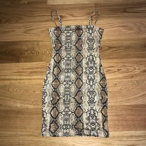 Mystique boutique snake skin tight dress